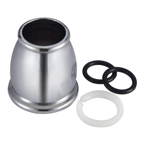 BELL SPOUT NUT AND RINGS REPLACEMENT KIT  CHROME POLISHED
