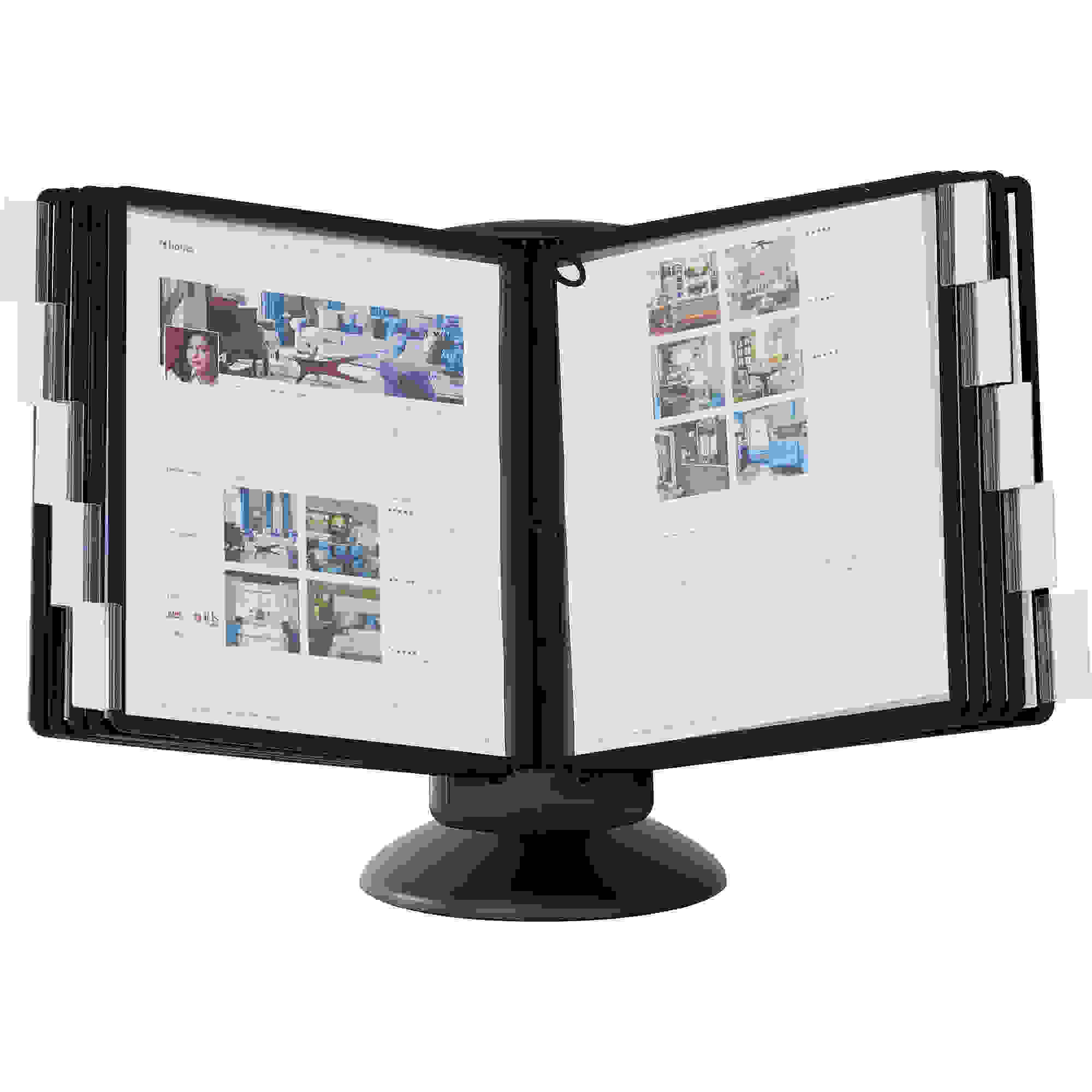 DURABLE SHERPA Motion Reference Display System - Desktop - 360° Rotation - 10 Double Sided Panels - Letter Size - 