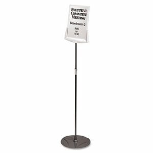 DURABLE SHERPA Acrylic Floor Stand - 40" to 60"Adjustable Height - Acrylic 8.5" x 11" Sign