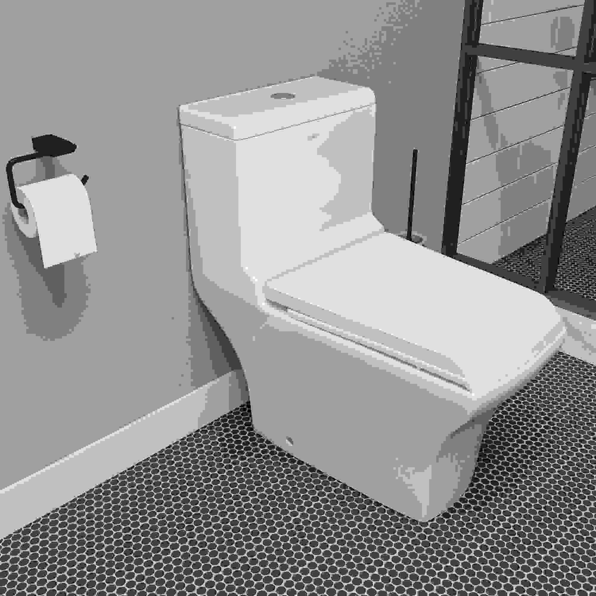 Eago TB356 Dual Flush One Piece Eco-Friendly High Efficiency Low Flush Ceramic Toilet