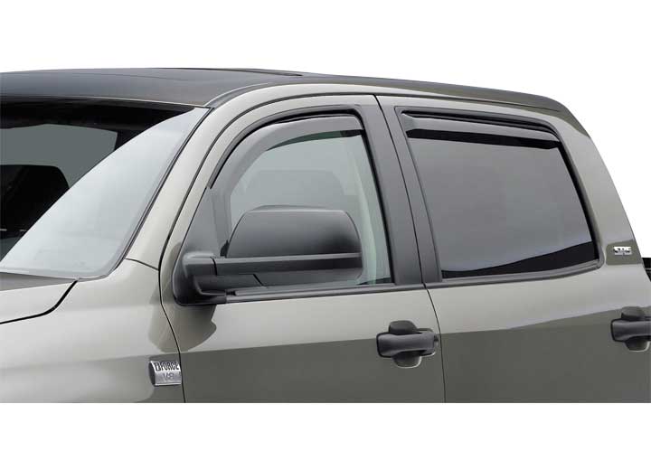 09-17 RAM 1500 QUAD CAB 4PC IN CHANNEL SLIMLINE WINDOW VISORS DARK SMOKE