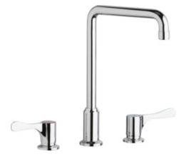 California Energy Commission Not Registered Lead Law Compliant 2.5 2 Handle Lever Three Hole Kitchen Faucet Chrome
