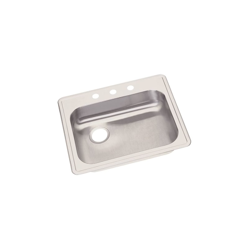 Elkay Dayton 22 Gauge 25" X 21.25" X 5.375" Single Bowl Top Mount Kitchen Sink Stainless Steel