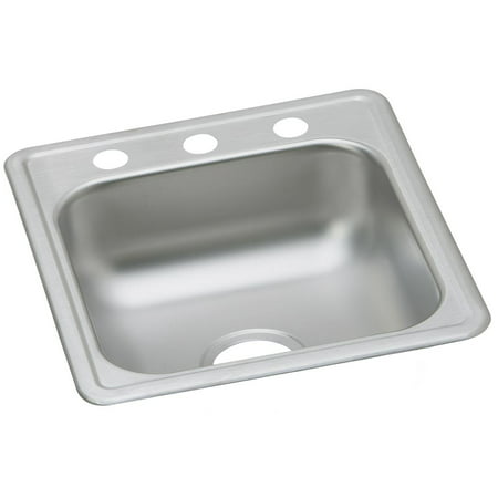 Elkay Dayton 22 Gauge 17" X 19" X 6.1875" Single Bowl Top Mount Bar/Prep Sink Stainless Steel
