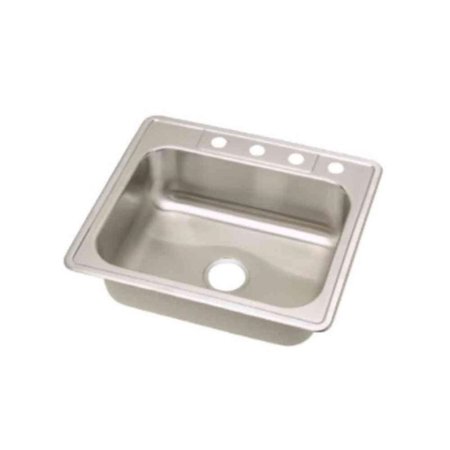 Elkay Dayton 20 Gauge 25" X 22" X 8.0625" Single Bowl Top Mount Kitchen Sink Stainless Steel