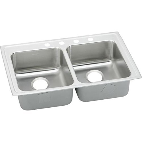 33 X 21 4 Hole Double Bowl ADA SINK Stainless Steel