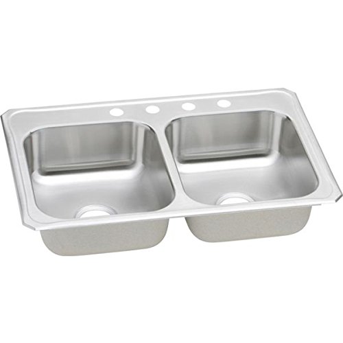 33 X 22 4 Hole Double Bowl Stainless Steel SINK Celebrity