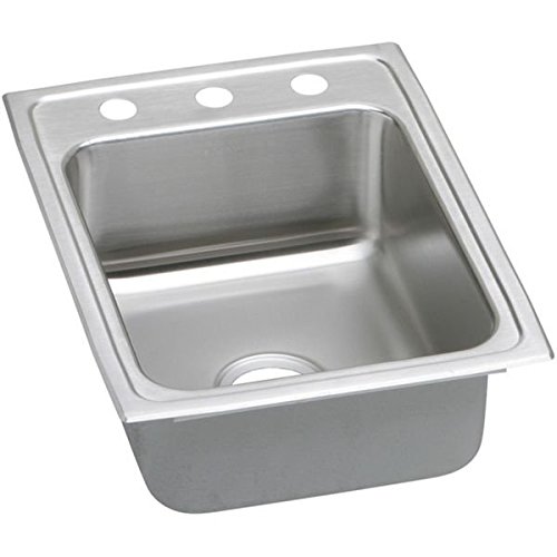 17" x 22" x 6-1/2" 3 Hole 1 Bowl ADA Stainless Steel Sink