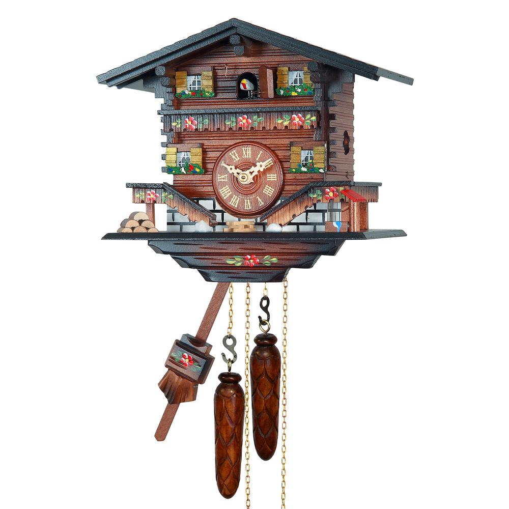 Engstler Battery-operated Cuckoo Clock - Full Size - 8.5"H x 9.25"W x 5.75"D