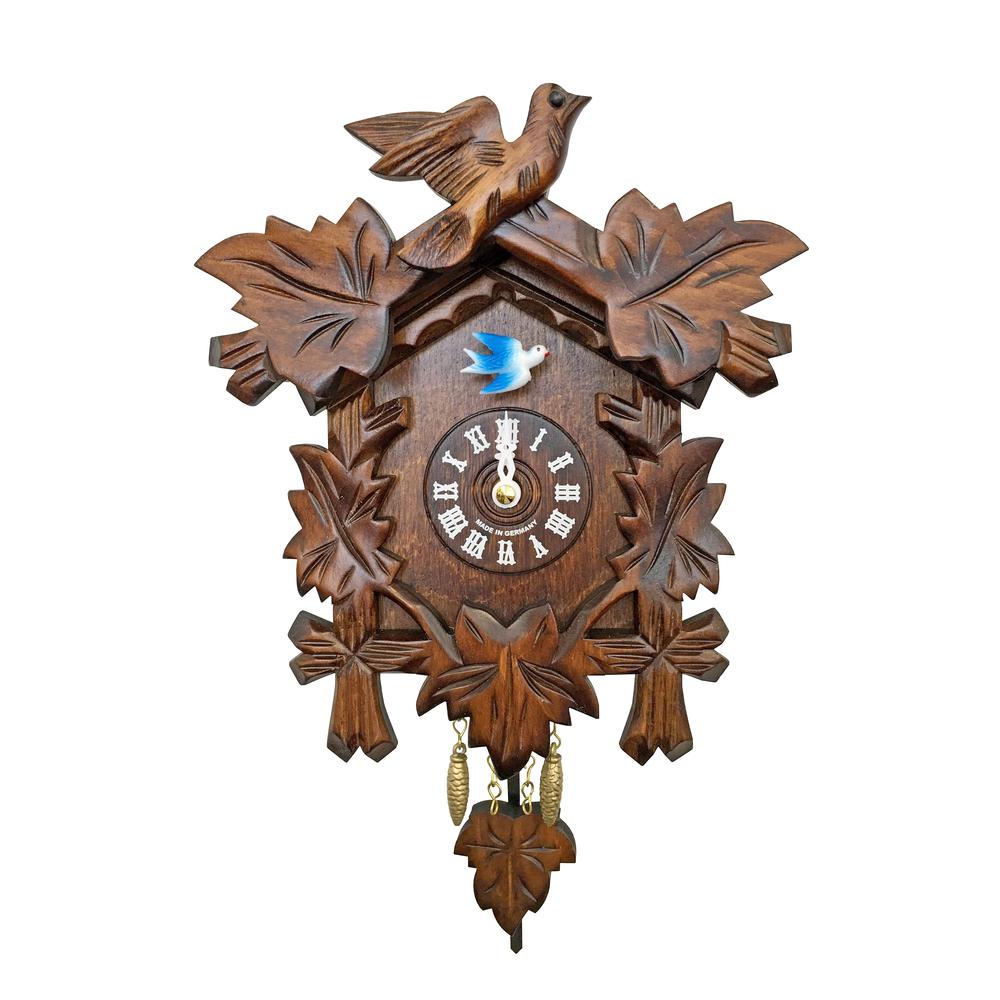 Engstler Battery-operated Clock - Mini Size with Music/Chimes - 7.5"H x 6.5"W x 2.75"D