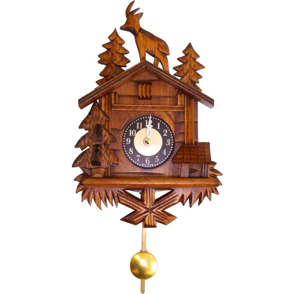 Engstler Battery-operated Clock - Mini Size with Music/Chimes - 7.5"H x 5.5"W x 3"D