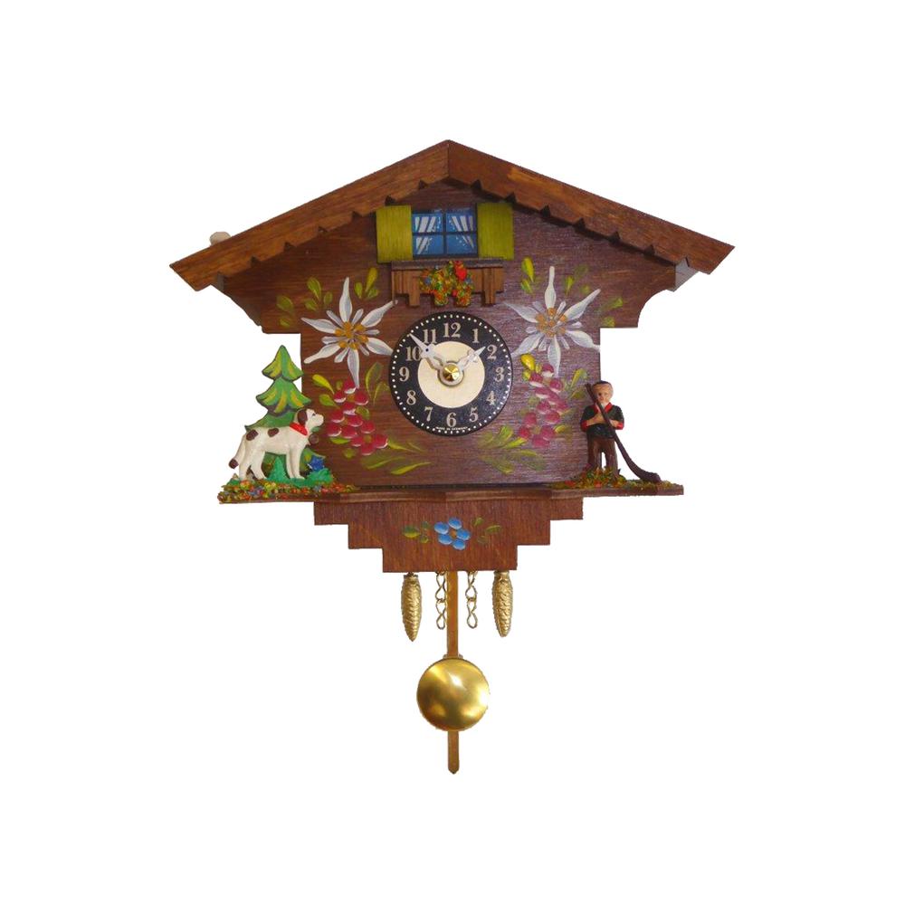 Engstler Battery-operated Clock - Mini Size with Music/Chimes - 5.5"H x 7"W x 3.5"D