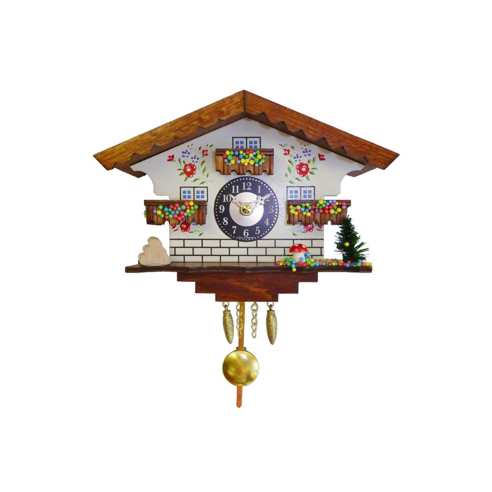 Engstler Battery-operated Clock - Mini Size with Music/Chimes - 5.75"H x 7"W x 3.25"D
