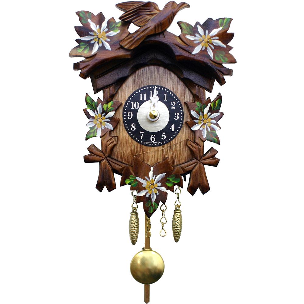 Engstler Battery-operated Clock - Mini Size with Music/Chimes - 5.5"H x 4"W x 3"D
