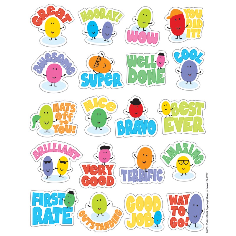 Jelly Beans Scented Stickers, Pack of 80