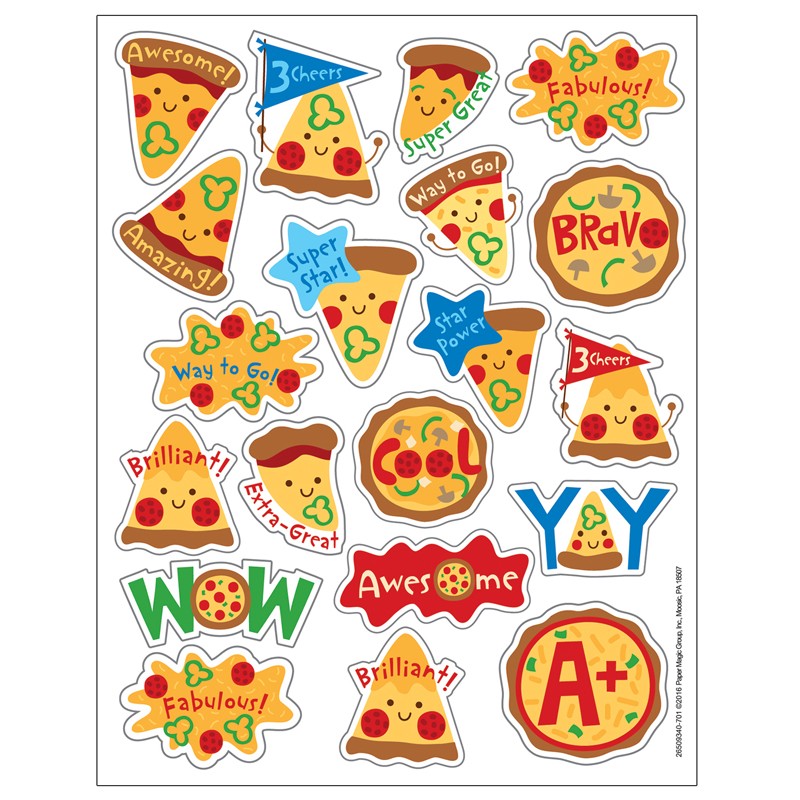 Pizza Scented Stickers, Pack of 80