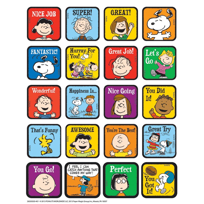 Peanuts Motivational Theme Stickers, Pack of 120