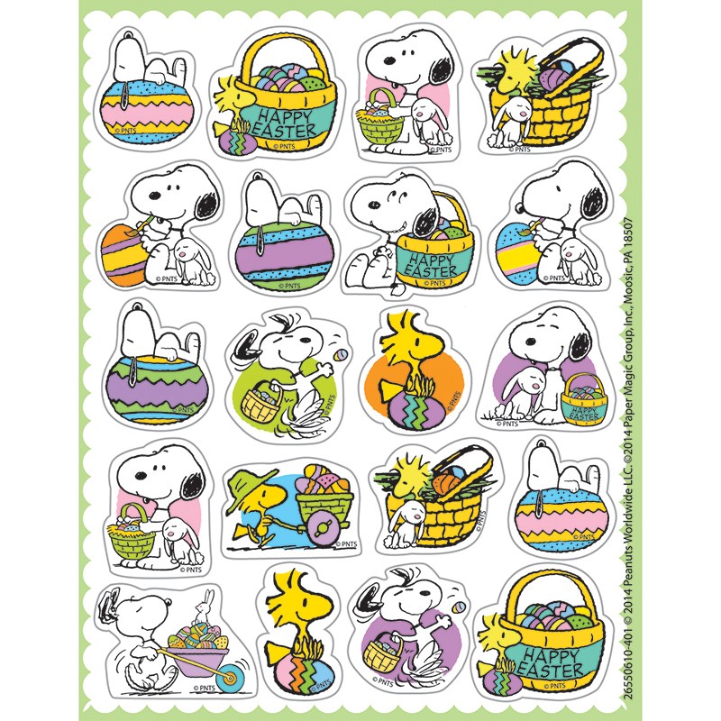 Peanuts Easter Theme Stickers, Pack of 120