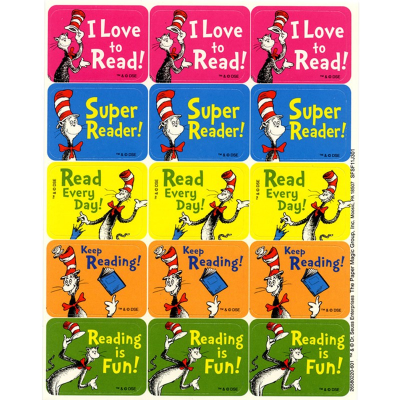Cat in the Hat Reading Success Stickers, Pack of 120