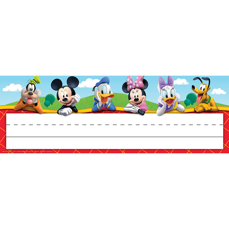 Mickey Mouse Clubhouse Self-Adhesive Name Plates, Pack of 36