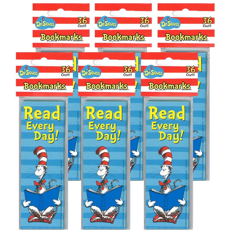 Cat in the Hat Read Every Day Bookmarks, 36 Per Pack, 6 Packs