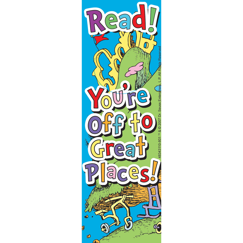 Dr. Seuss Oh, The Places... Bookmarks, Pack of 36