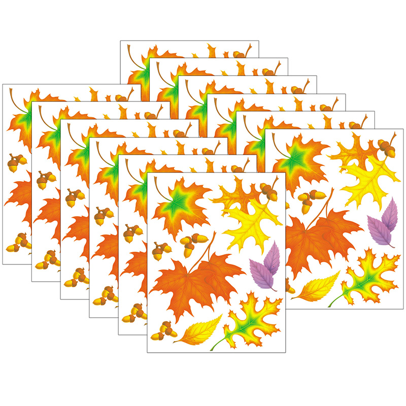Fall Leaves Window Clings, 12 Sheets