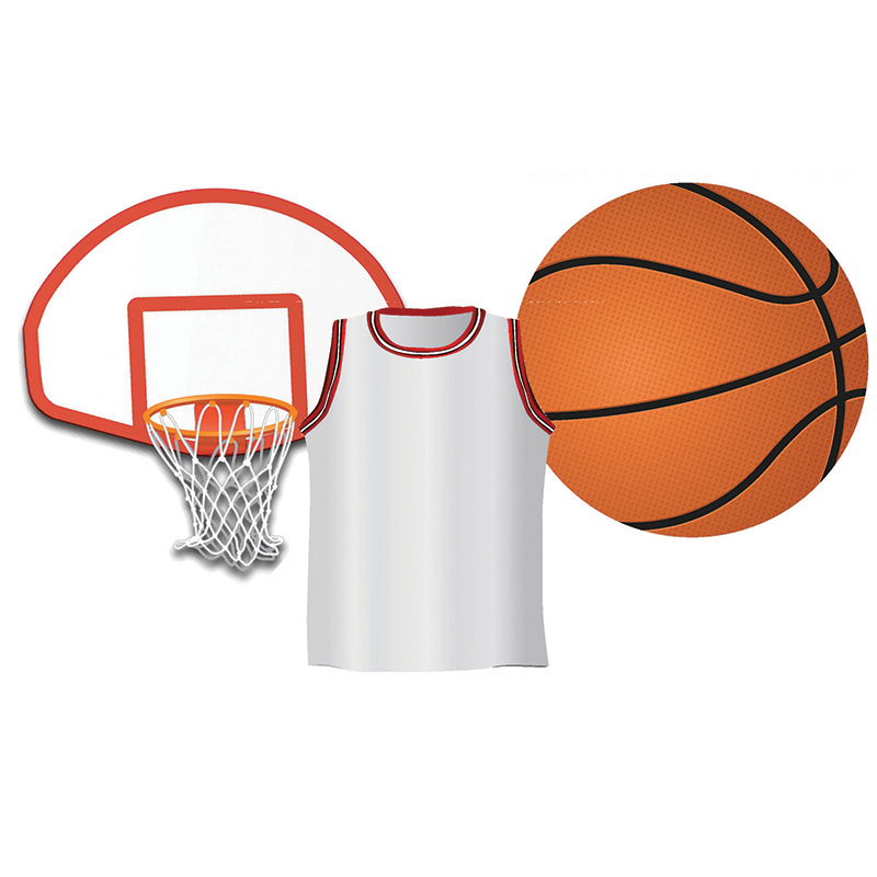Basketball Assorted Cut Outs, Pack of 36