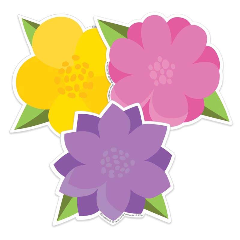 A Teachable Town Flowers Paper Cut-Outs, Pack of 36