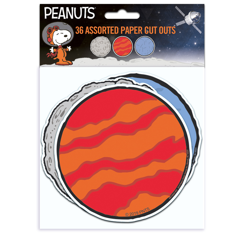 Peanuts NASA Planets Paper Cut Outs, Pack of 36