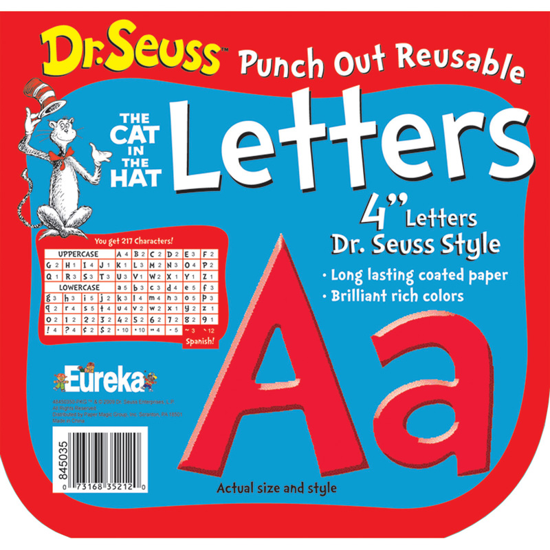 Dr. Seuss Red Deco 4" Letters, 217 Characters