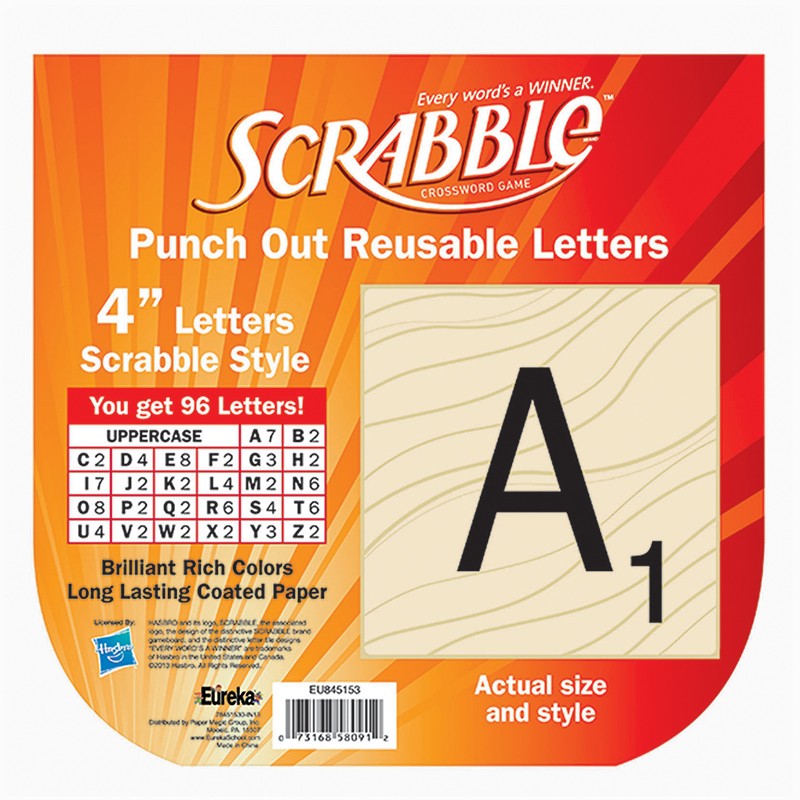Scrabble Deco 4" Letters, 96 Letters