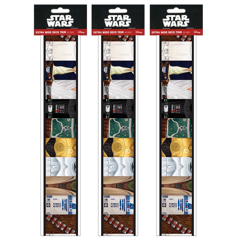 Star Wars Extra Wide Deco Trim, 37 Feet Per Pack, 3 Packs