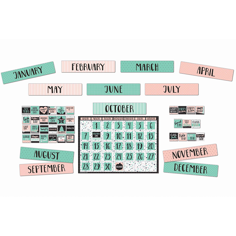 Simply Sassy Calendar Bulletin Board Set, 83 Pieces