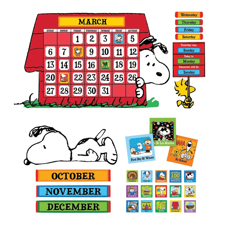 Peanuts Calendar Bulletin Board Set