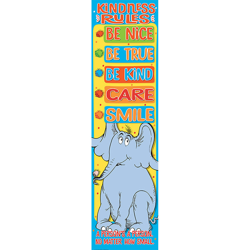 Horton Kindness - Kindness Rules Vertical Banner, 12" x 45"