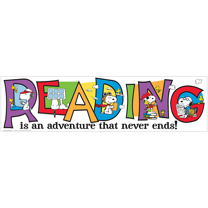 Peanuts Reading is an Adventure Banner