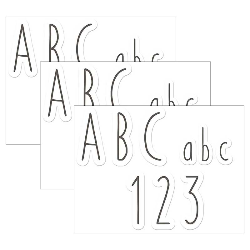 A Close-Knit Class Simple Print Deco Letters, 246 Per Pack, 3 Packs