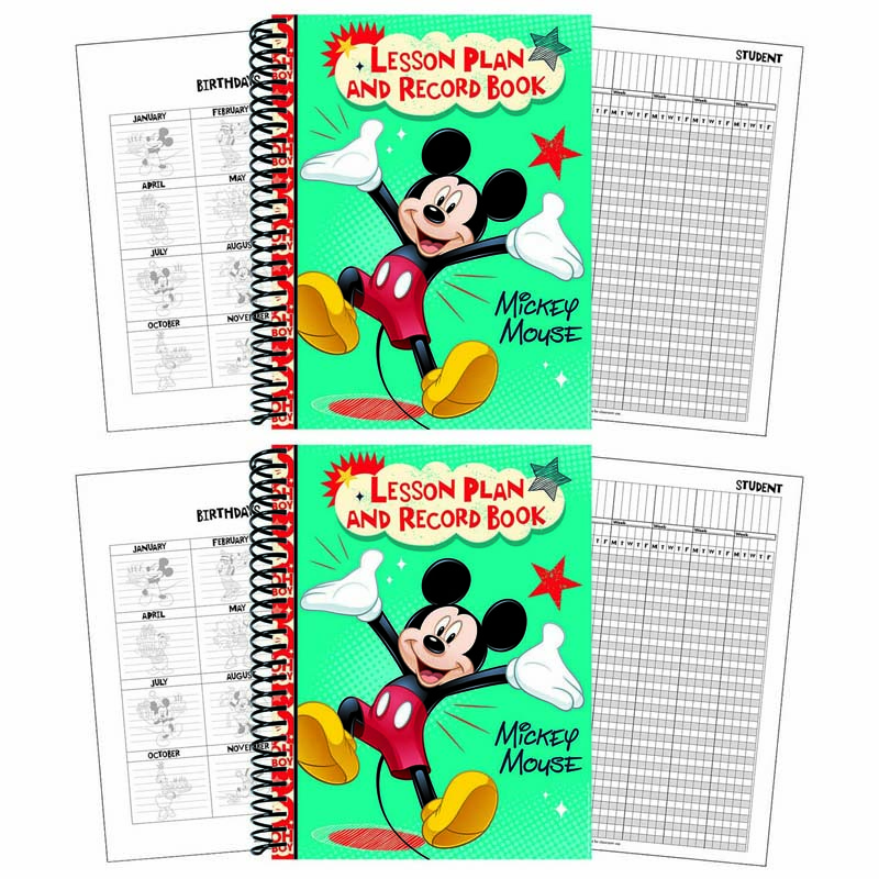 Mickey Lesson Plan & Record Book, Pack of 2