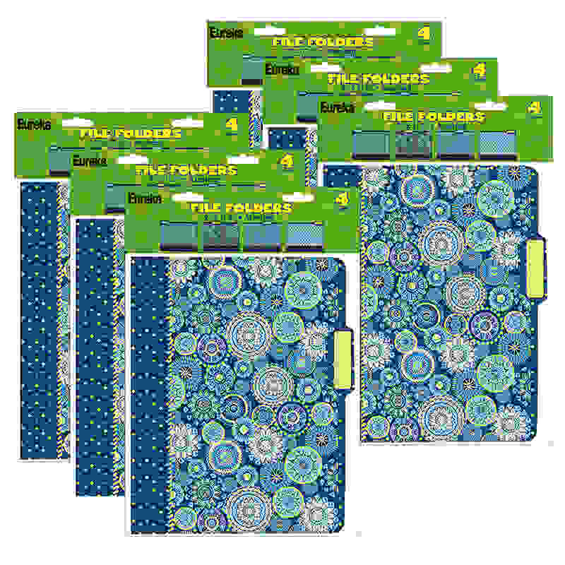 Blue Harmony File Folders, 4 Per Pack, 6 Packs
