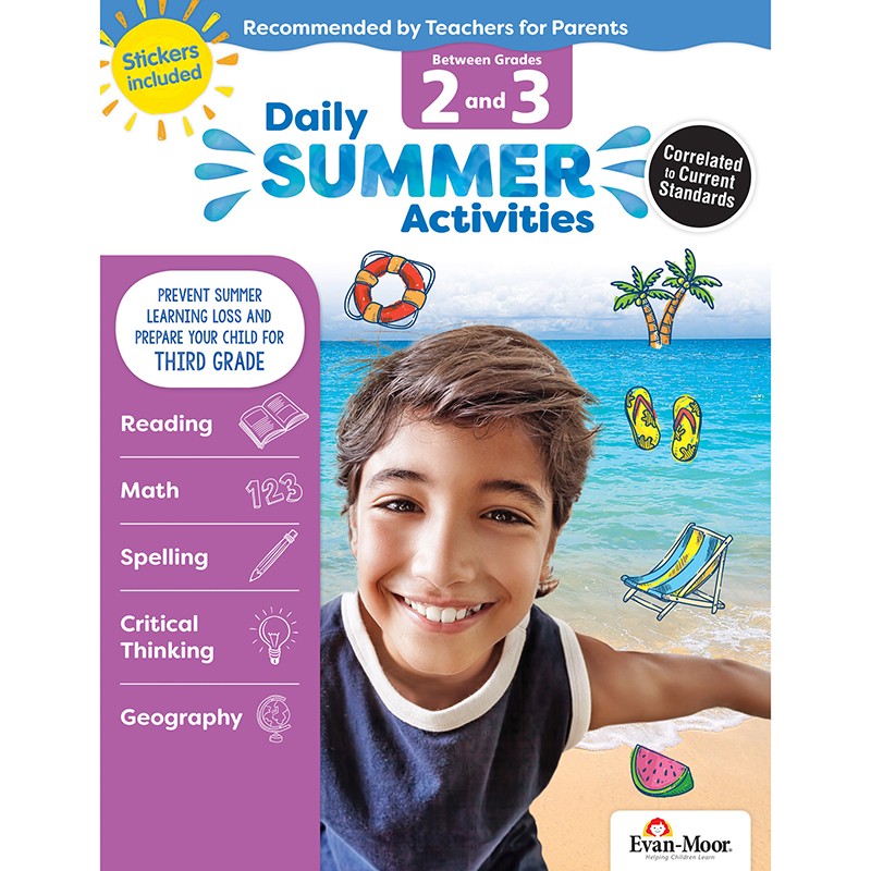 Daily Summer Activities, Moving from 2nd Grade to 3rd Grade