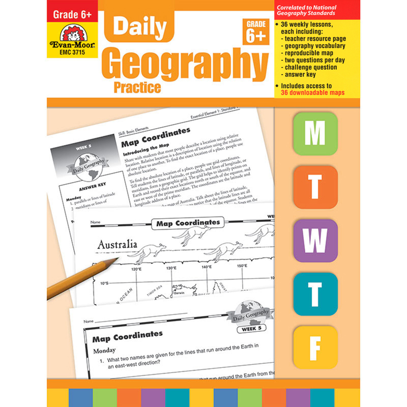 Daily Geography Practice Book, Teacher's Edition, Grade 6
