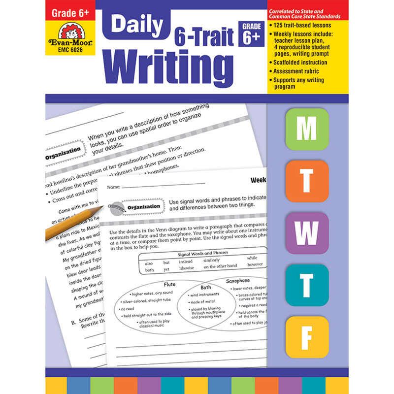 Daily 6-Trait Writing Book, Grade 6+