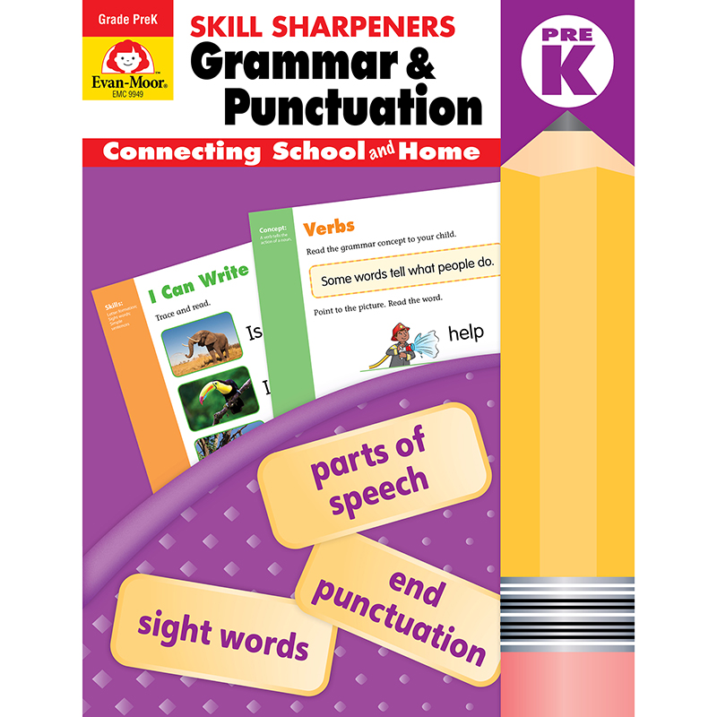 Skill Sharpeners: Grammar & Punctuation Activity Book, Grade PreK