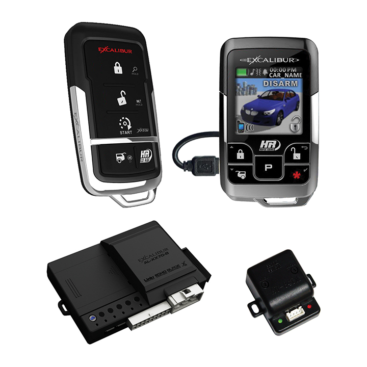 Excalibur Car Alarm/Remote Start with Color LCD 2-Way Remote & +1 Mile Range