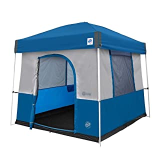 EZ UP CAMPING CUBE SPORT CONVERTS 10FT ANGLED LEG CANOPY INTO CAMPING TENT ROYAL BLUE