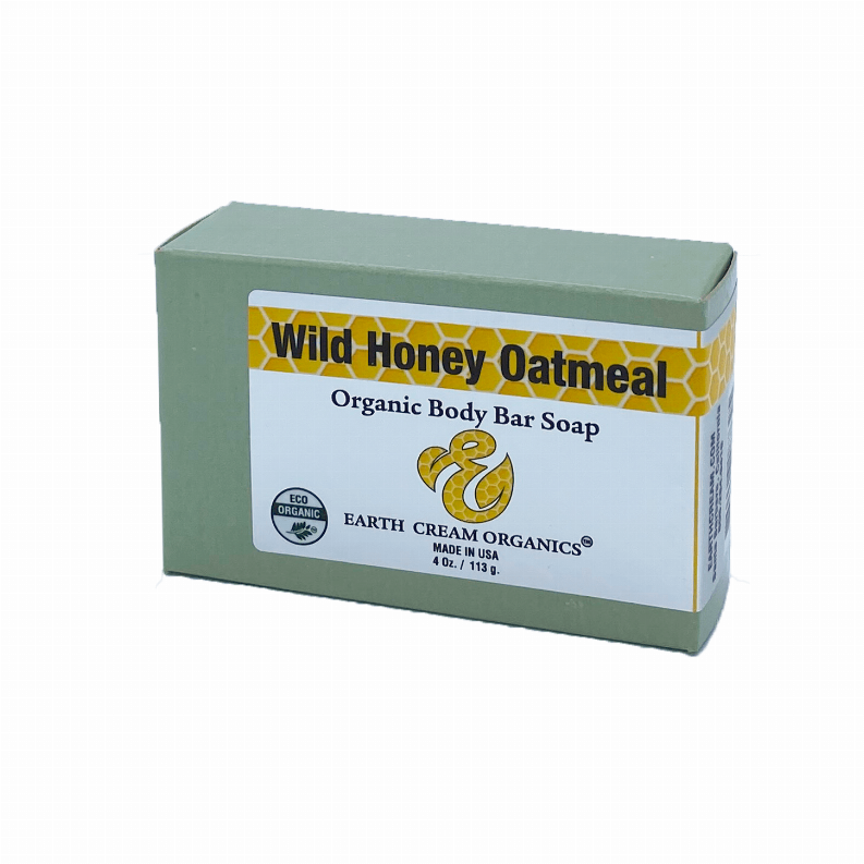 Organic Body Bar Soap, Wild Honey Oatmeal 3 pack