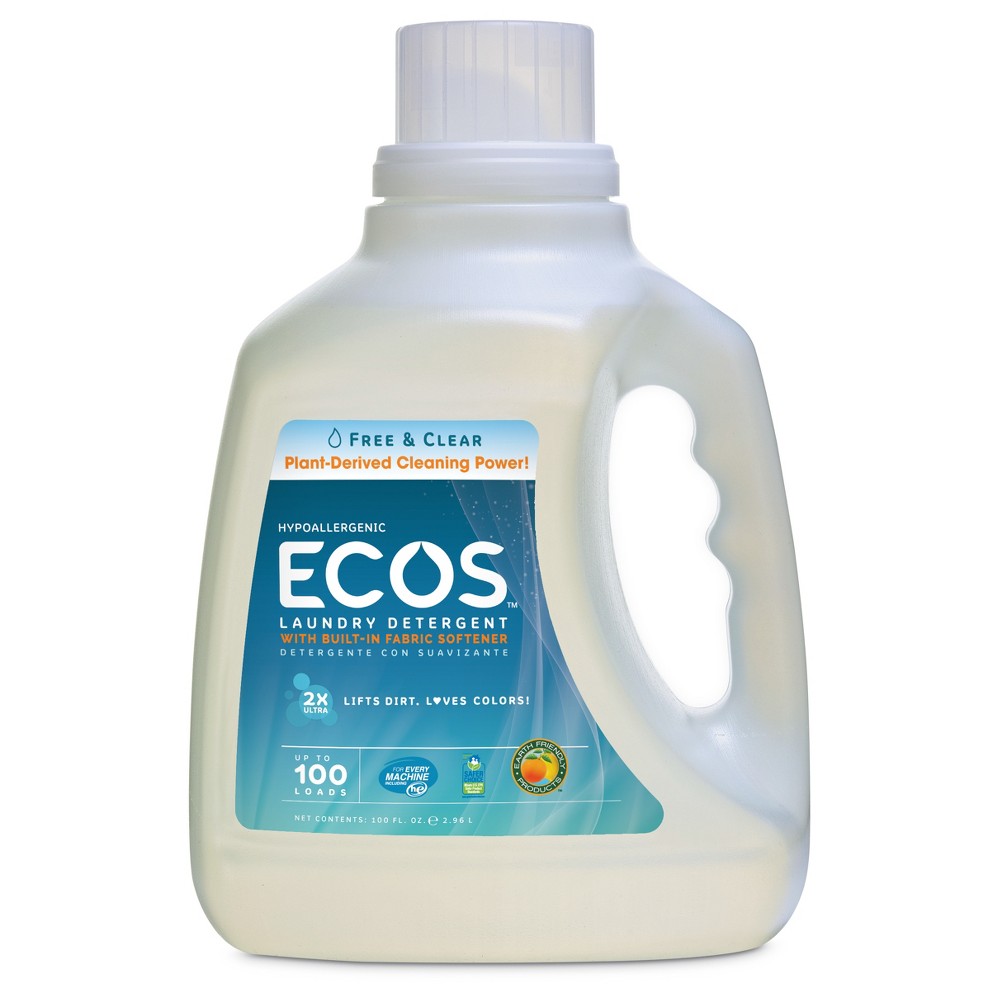 Earth Friendly Ecos Free & Clear Ultra Liquid Detergent (1x100 Oz)