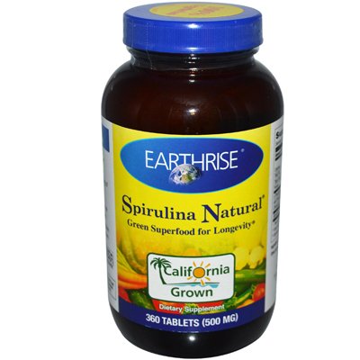 Earthrise Spirulina Natural 500 mg (1x360 Tablets)