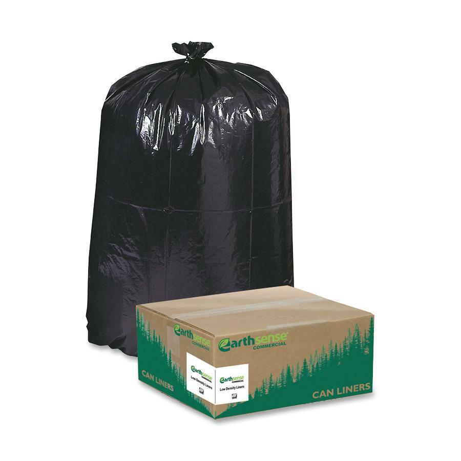 Webster Reclaim Heavy-Duty Recycled Can Liners - Large Size - 45 gal Capacity - 40" Width x 46" Length - 1.25 mil (32 Micron) Th